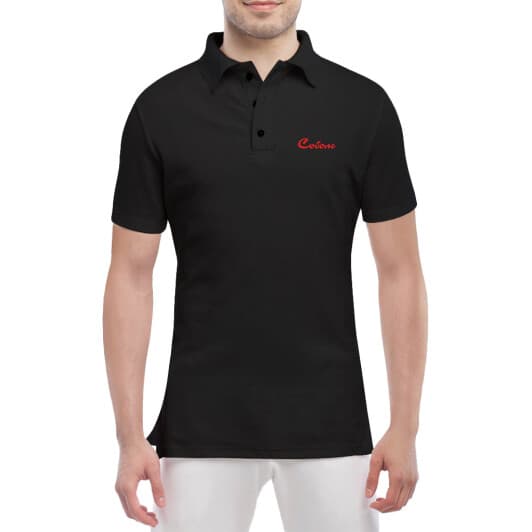 Футболка мужская Globuspioner поло ГАЗ Соболь черный спереди