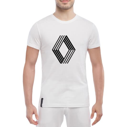 Футболка мужская Globuspioner классическая Renault Big Logo белый спереди