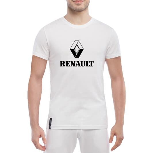 Футболка мужская Globuspioner классическая Renault Logo белый спереди