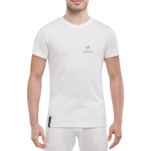 Футболка мужская Globuspioner классическая Renault Mini Logo Silver белый спереди