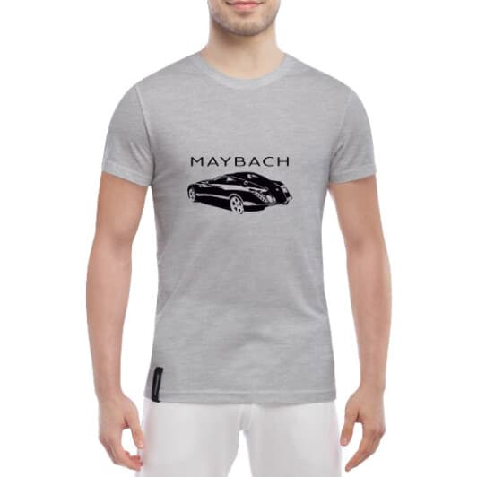 Футболка мужская Globuspioner классическая Maybach Exelero Rear серый спереди
