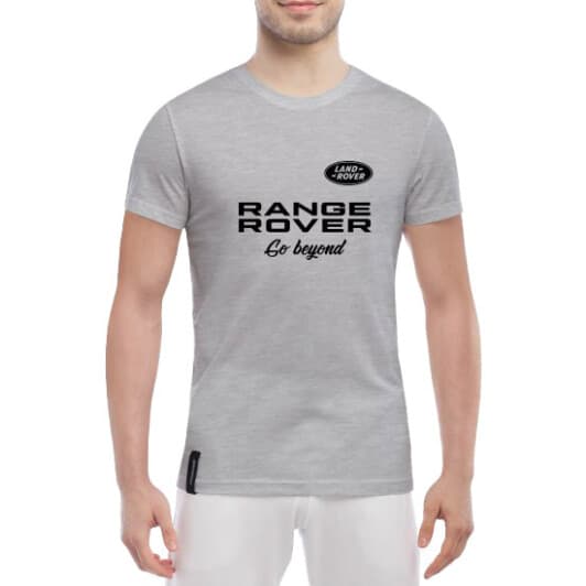 Футболка мужская Globuspioner классическая Land Rover Go Beyond серый спереди