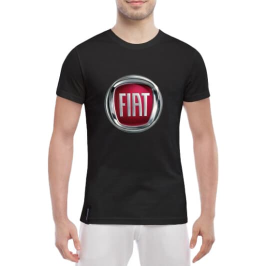 Футболка мужская Globuspioner классическая Fiat Big Logo черный спереди