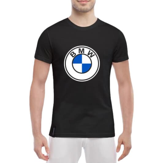 Футболка мужская Globuspioner классическая BMW Big Logo Classic v2 черный спереди