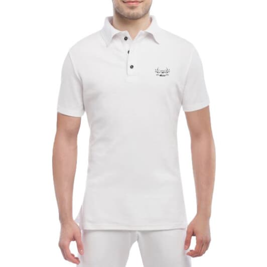 Футболка мужская Globuspioner поло BMW MPower Art белый спереди