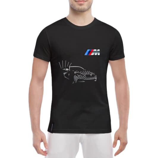 Футболка чоловіча Globuspioner класична BMW MPower Dots чорна принт спереду