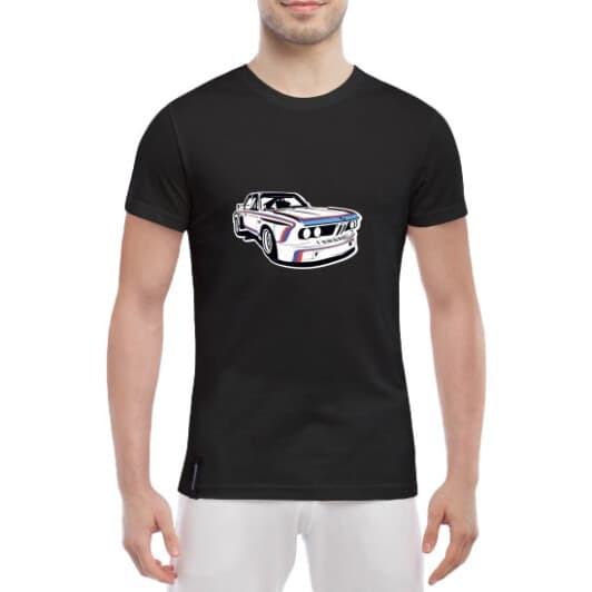 Футболка мужская Globuspioner классическая BMW 3.0 CSL Race Car черный спереди