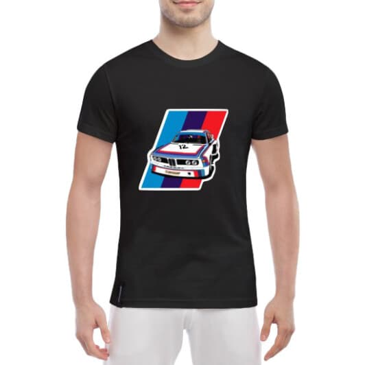 Футболка чоловіча Globuspioner класична BMW E9 Sport чорна принт спереду