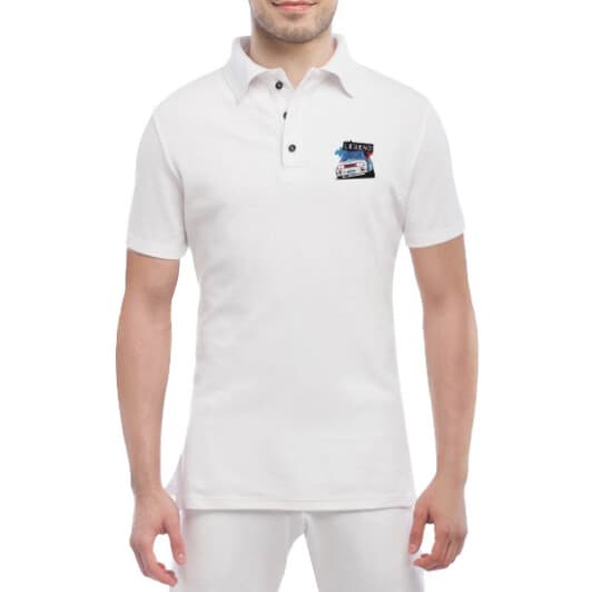 Футболка чоловіча Globuspioner поло BMW M3 Legend біла принт спереду