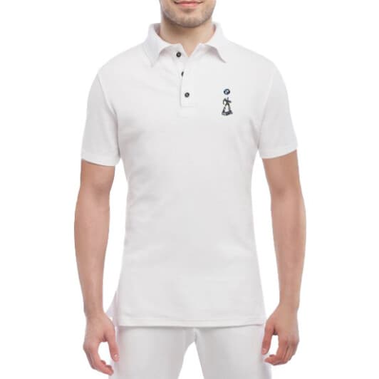 Футболка чоловіча Globuspioner поло BMW Transformer біла принт спереду