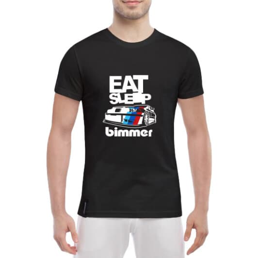Футболка мужская Globuspioner классическая BMW Bimmer черный спереди