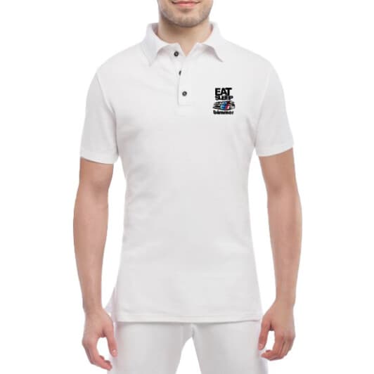 Футболка мужская Globuspioner поло BMW Bimmer белый спереди
