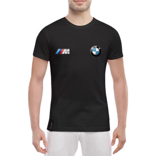 Футболка мужская Globuspioner классическая BMW M Mini Logo черный спереди