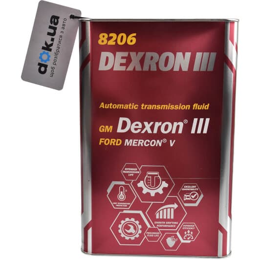 Mannol Dexron III Automatic Plus (Metal) (4 л) трансмиссионное масло