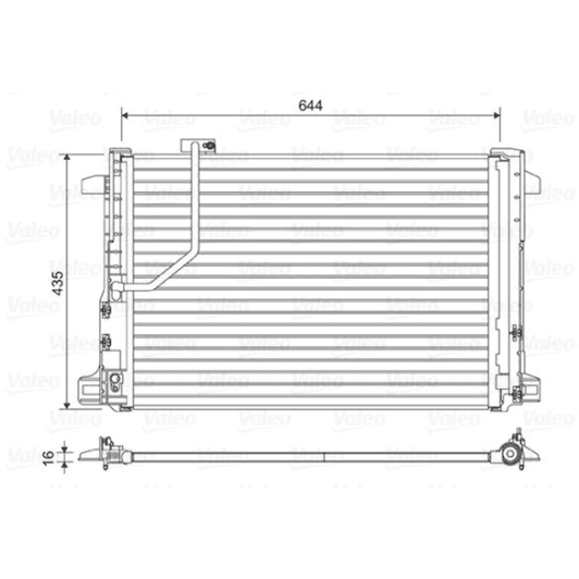 814044 Valeo Радіатор кондиціонера