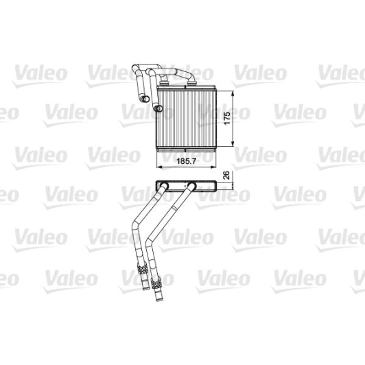 811544 Valeo Радиатор печки для Nissan Qashqai