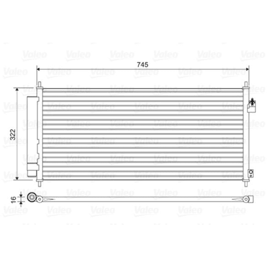 814413 Valeo Радиатор кондиционера для Honda Jazz