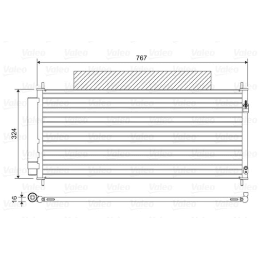 814411 Valeo Радіатор кондиціонера
