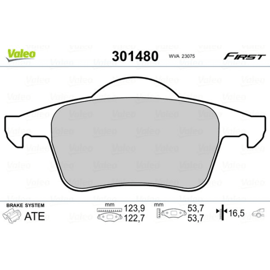301480 Valeo Гальмівні колодки