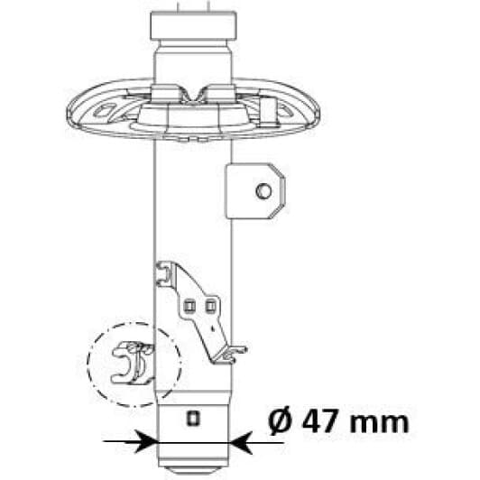 3338012 Kayaba Стойка амортизатора для Peugeot 208