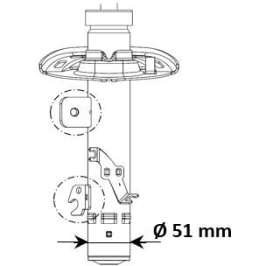 3348013 Kayaba Стійка амортизатора