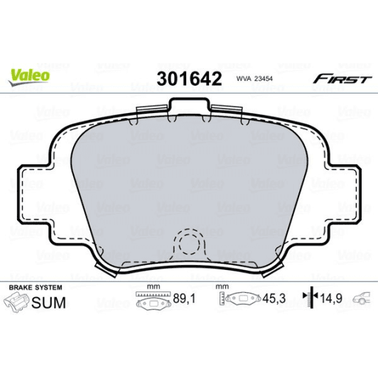 301642 Valeo Тормозные колодки для Nissan Micra