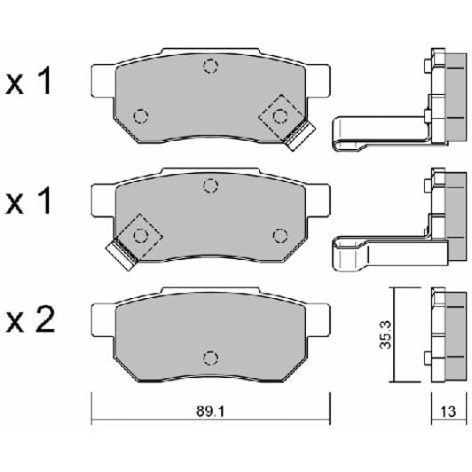 BPHO2901 Aisin Тормозные колодки