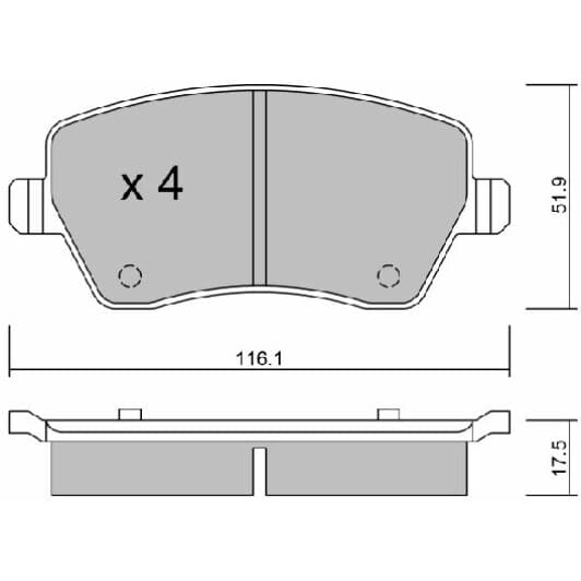 BPRE1901 Aisin Гальмівні колодки