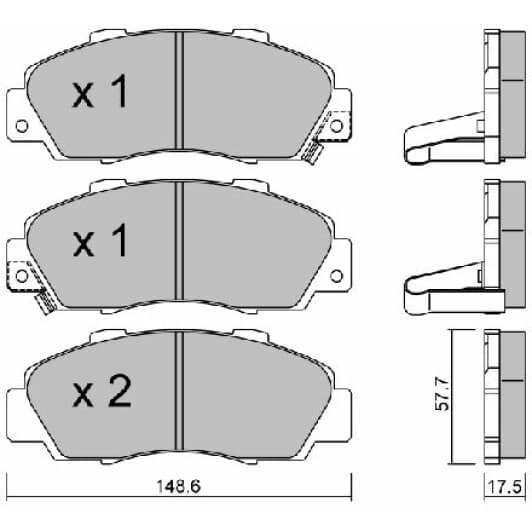 BPHO1905 Aisin Гальмівні колодки
