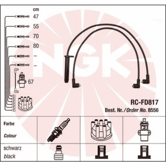 RCFD817 NGK Провод зажигания
