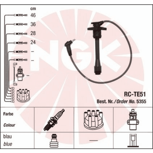 RCTE51 NGK Провод зажигания