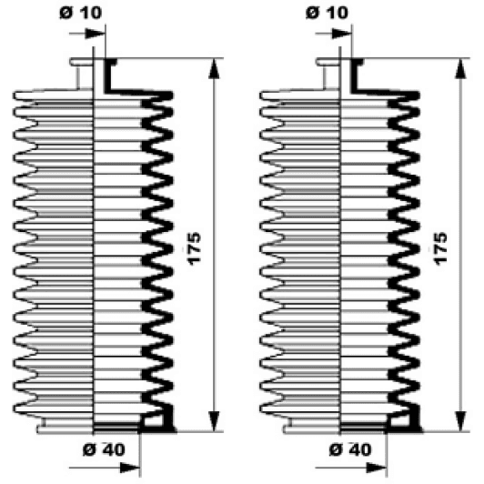 k150005 MOOG Пыльник рулевой рейки