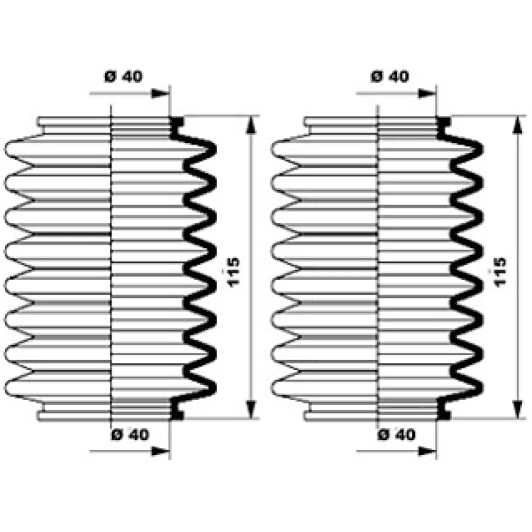 k150010 MOOG Пильник кермової рейки