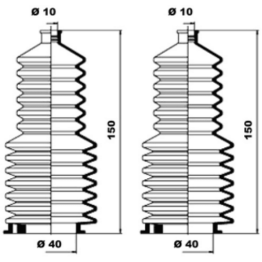 k150030 MOOG Пыльник рулевой рейки