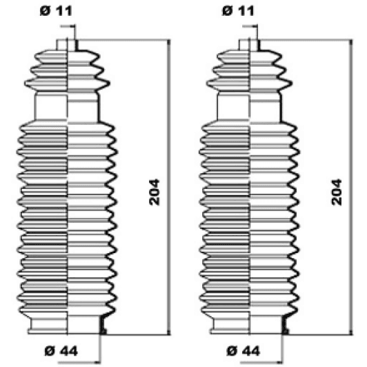 k150044 MOOG Пыльник рулевой рейки