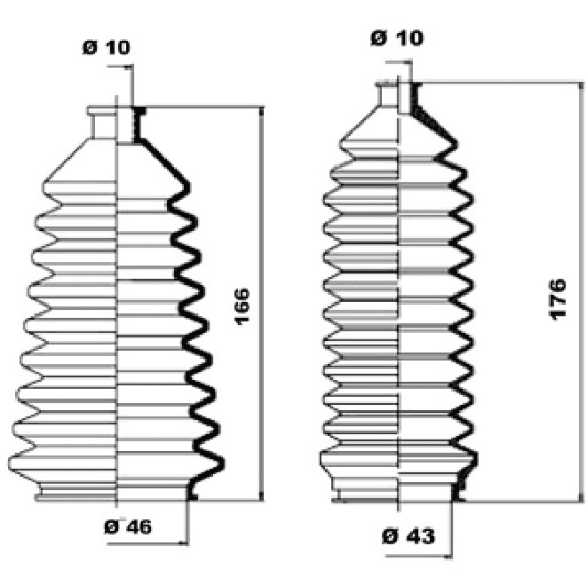 k150063 MOOG Пыльник рулевой рейки