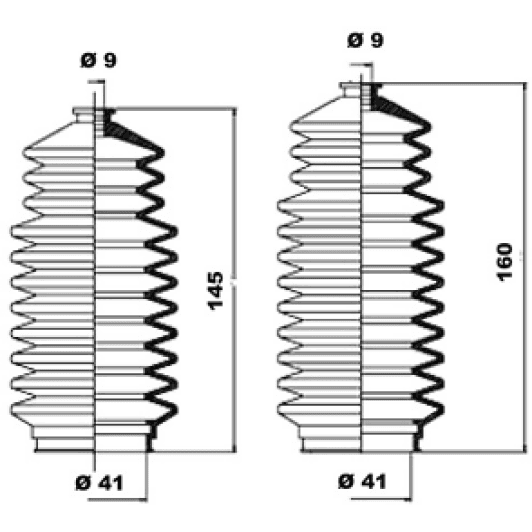 k150097 MOOG Пильник кермової рейки