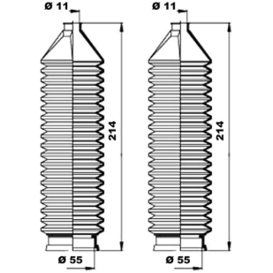 k150166 MOOG Пыльник рулевой рейки