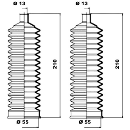 k150173 MOOG Пильник кермової рейки
