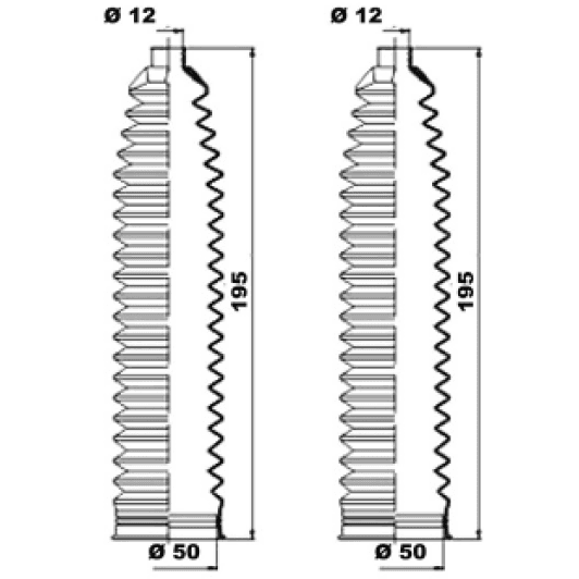 k150220 MOOG Пыльник рулевой рейки