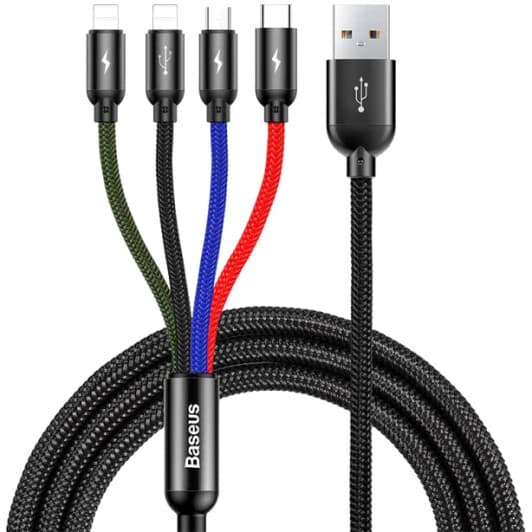 Кабель 4 в 1 Baseus USB - Apple Lightning - type-C - Micro USB Rapid Series 4-IN-1 CA1T4-A01 1,2 м