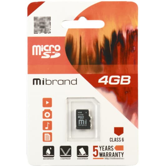 Карта пам’яті Mibrand MicroSD 4 ГБ