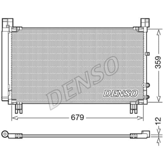 DCN50053 Denso Радиатор кондиционера для Lexus IS