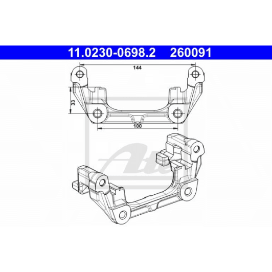 11.0230-0698.2 ATE Кронштейн