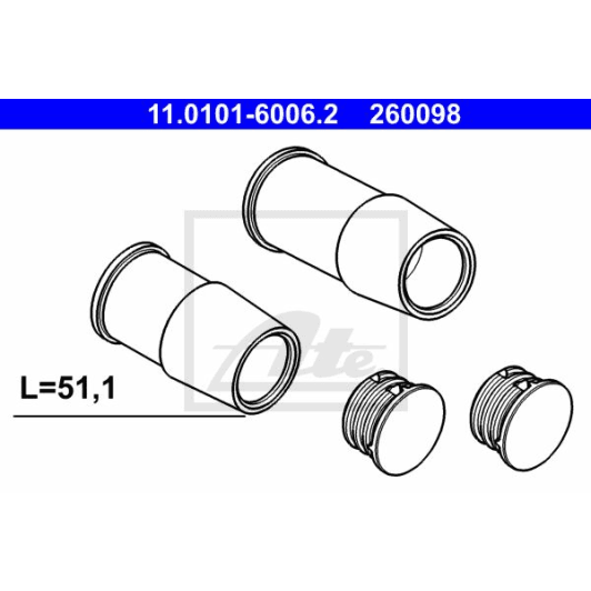 11.0101-6006.2 ATE Напрямна гільза скоби гальмівного супорта