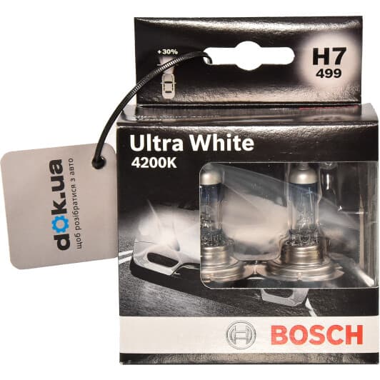 Автолампа Bosch Ultra White H7 PX26d 55 W прозоро-блакитна 1987301182