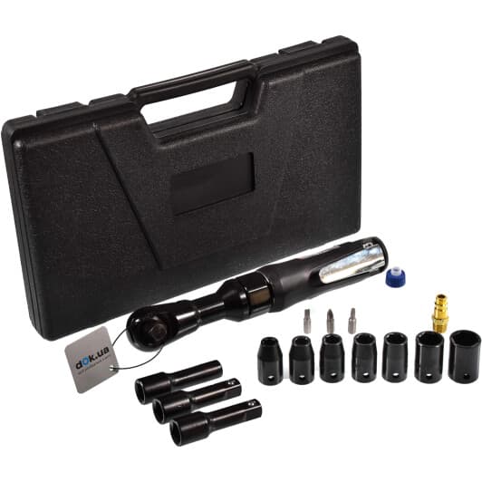 Пневмогайкокрут Intertool PT-1110 (торцеві головки + чохол)