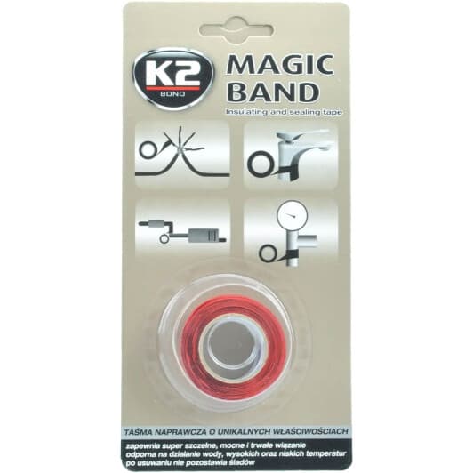 Изолента K2 Magic Band B304 красный 25 x 1630 мм