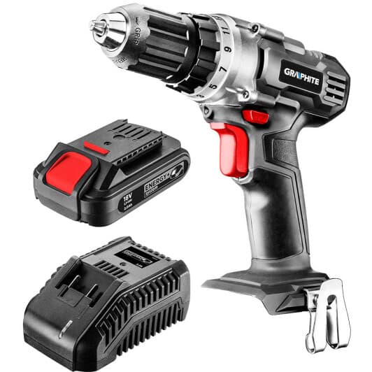 Шуруповерт Graphite аккумуляторный 58G000-SET1 (1 аккумулятор + ЗУ + чехол)