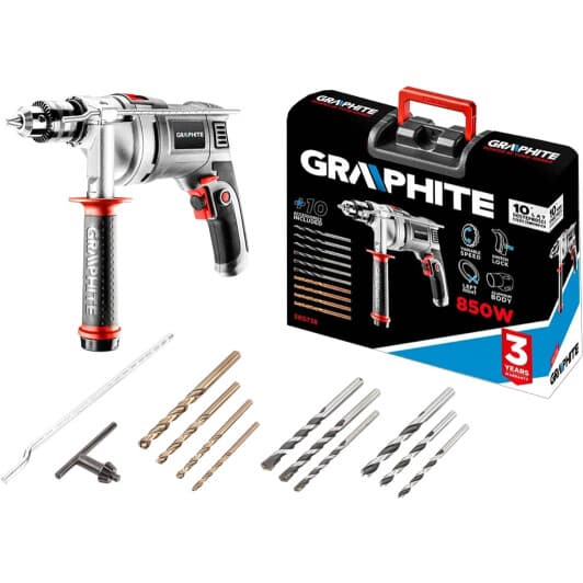 Дрель ударная Graphite 58G738 сетевая